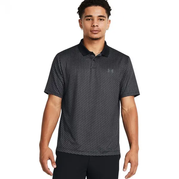 Image of Under Armour Perf 3.0 Printed Polo Black/CASTLEROCK - M