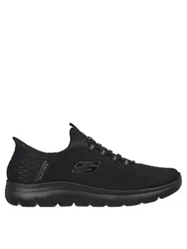 Image of Skechers Summits Mesh Slip-ins Memory Foam Trainers, Black, Size 7, Men