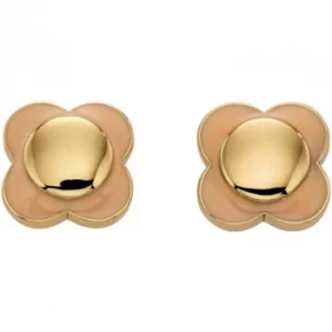 Image of Ladies Orla Kiely Rose Gold Plated Flower Stud Earrings