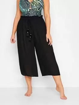 Image of Yours Tassel Detail Culotte Black, Size 30-32, Women