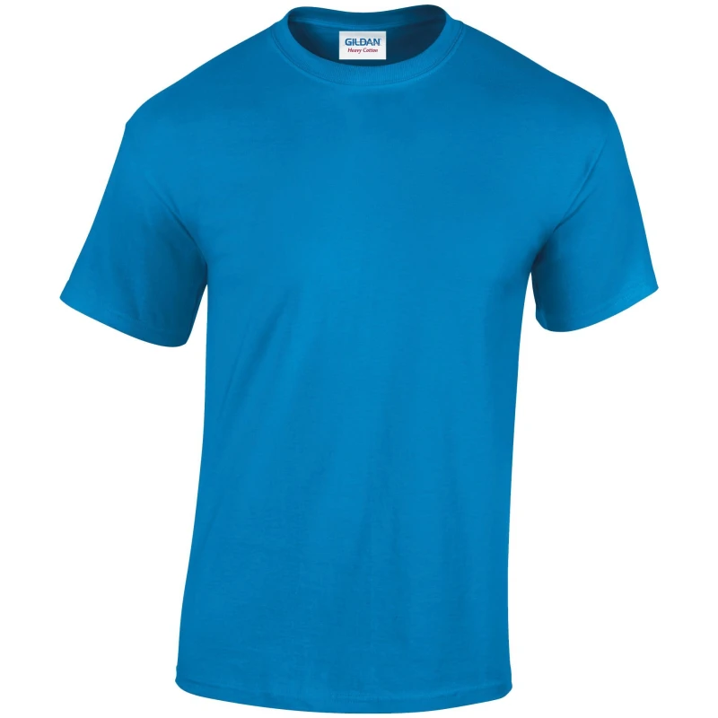 Image of Gildan Mens Heavy Cotton T-Shirt in Blue Size: Large Blue Male L