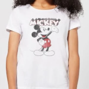 Image of Disney Mickey Mouse Presents Womens T-Shirt - White - S