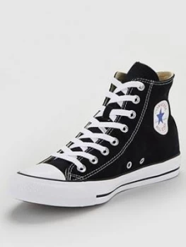 Image of Converse Chuck Taylor All Star Hi, Black/White, Size 7.5, Men