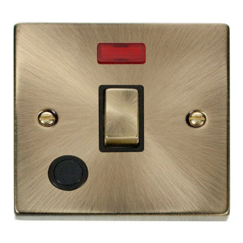 Image of SE Home Antique Brass 1 Gang 20A Ingot DP Switch With Flex With Neon Gold unisex