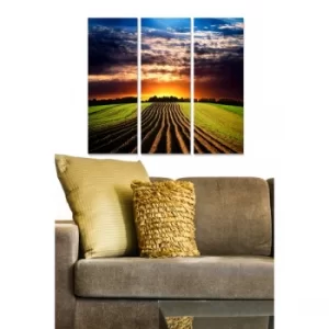 Image of MDF77316460 Multicolor Decorative MDF Painting (3 Pieces)