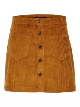 Image of ONLY Corduroy Skirt Women Brown