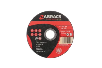Image of Abracs 125mm x 1.0mm Thin Cutting Discs Pack 10 Connect 32054
