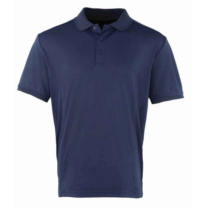 Image of Premier Premier Men Coolchecker Pique Polo Shirt in Navy Size: Small Navy S Male 5063527055385