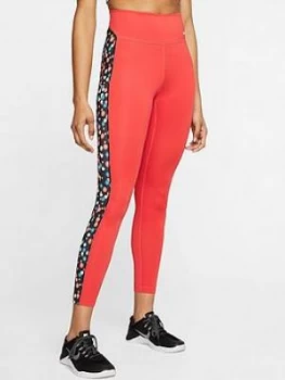 Image of Nike The One Heritage Daisy Leggings - Red