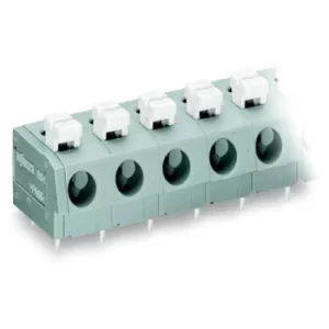 Image of WAGO 804-303 3 Pole 7.5mm 24A Push Button Staggered PCB Terminal B...