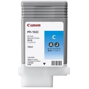Image of Canon PFI102 Cyan Ink Cartridge