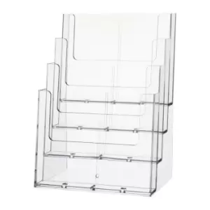 Image of Porte-prospectus de table 4 x format A4 portrait plastique transparent autonome