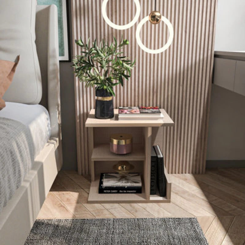 Image of Decorotika Karamira Nightstand Cotton Beige