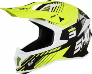 Image of Shot Lite Fury Motocross Helmet, black-yellow Size M black-yellow, Size M