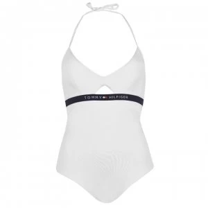 Image of Tommy Bodywear Cut Out Swimsuit - 141 SNOW WHITE