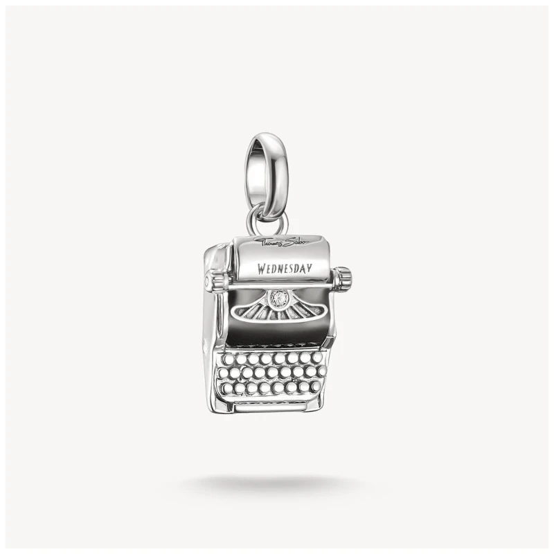 Image of Thomas Sabo CC1315-691-11 Silver Charm Pendant Typewriter Jewellery