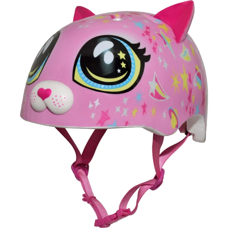 Image of RASKULLZ Astro Cat Pink Child Helmet Multi unisex