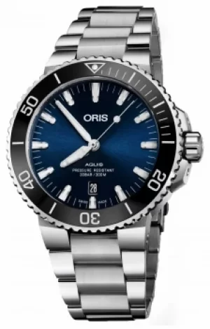 Image of ORIS Aquis Date Automatic Stainless Steel Blue Dial 01 733 Watch