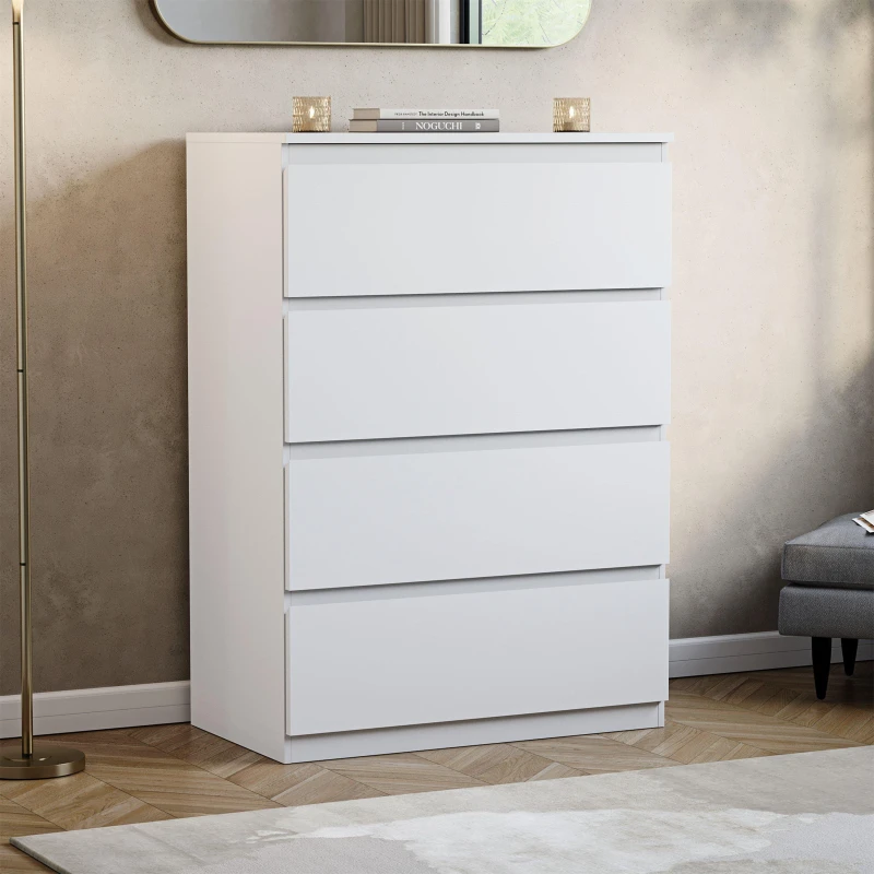 Image of Lassic Vida Designs Denver 4 Drawer Chest White unisex 4 Drawer
