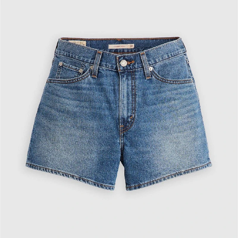Image of Levis Womens Mom Denim Shorts Cool City Whip female 25 L32
