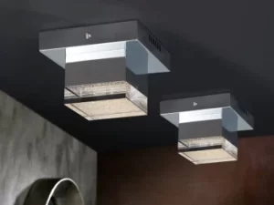 Image of Prisma Integrated LED Flush Ceiling Light Chrome