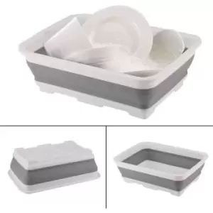 Image of Collapsible Washing Up Basin Laundry Basket Camping Caravan Space Saving Folding Container (7L Collapsible Washing Up Basin)