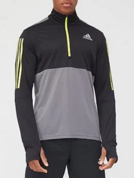 Image of Adidas Own The Run Half Zip Top - Grey