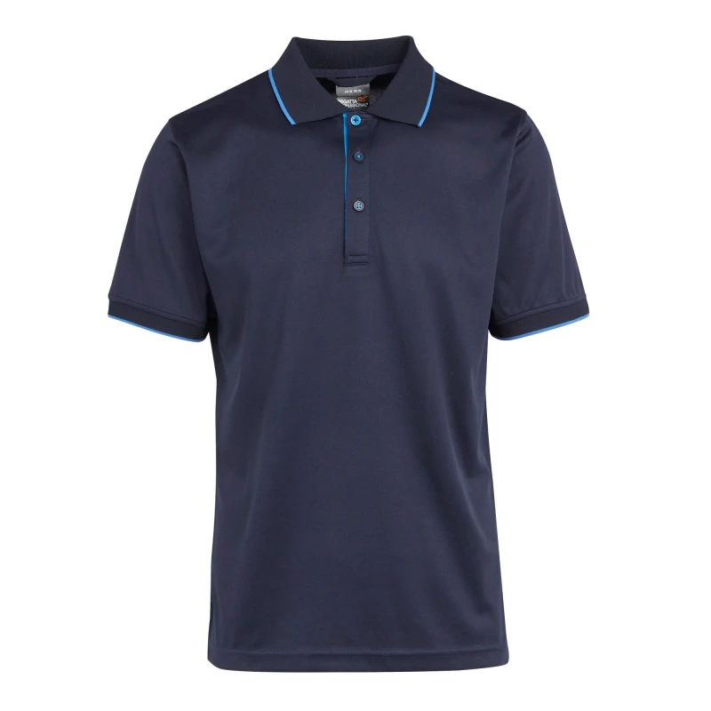 Image of Regatta Professional Mens Short-Sleeved Polo Shirt in Bright Blue Size: Small Bright Blue Male S