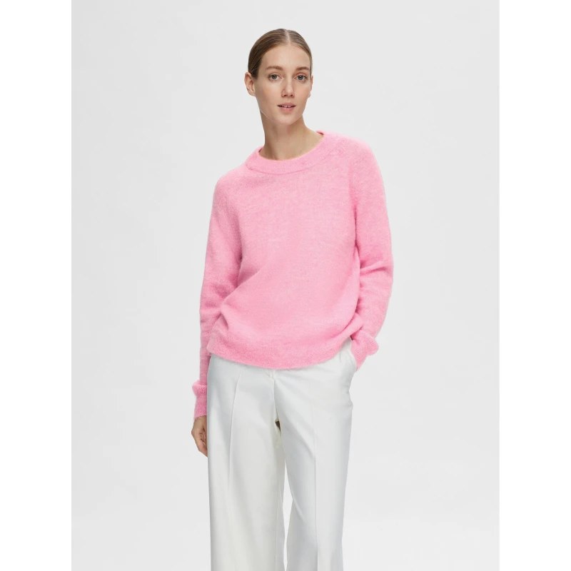 Image of Selected Femme Lulu Knit Top - Pink Pink 8