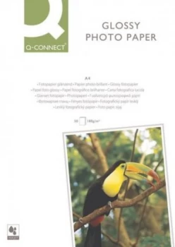 Image of Q Connect A4 180gsm Glossy Photo Paper - 50 Pack