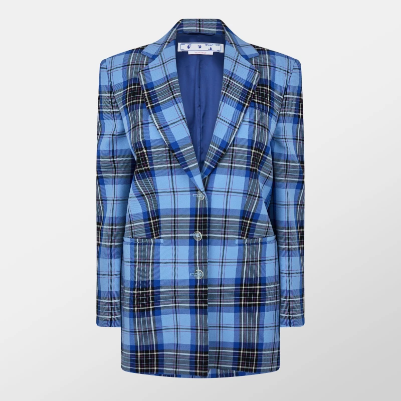 Image of Off White Womens Suit Jacket Blue/Black female 6 (2XS)