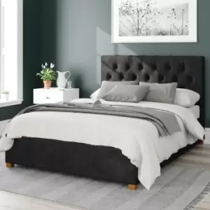 Image of Aspire Olivier Ottoman Bed Kimyo Linen Charcoal Small Double