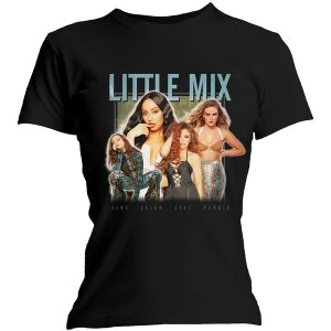 Image of Little Mix - Montage Photo Womens Medium T-Shirt - Black