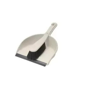 Image of Addis Stiff Dustpan And Brush Set, Linen