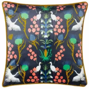 Image of Kate Merritt Herons Polyester Filled Cushion Blue