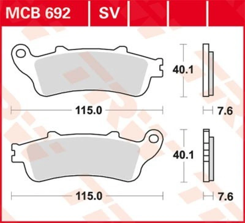 Image of TRW Lucas Brake pad MCB692