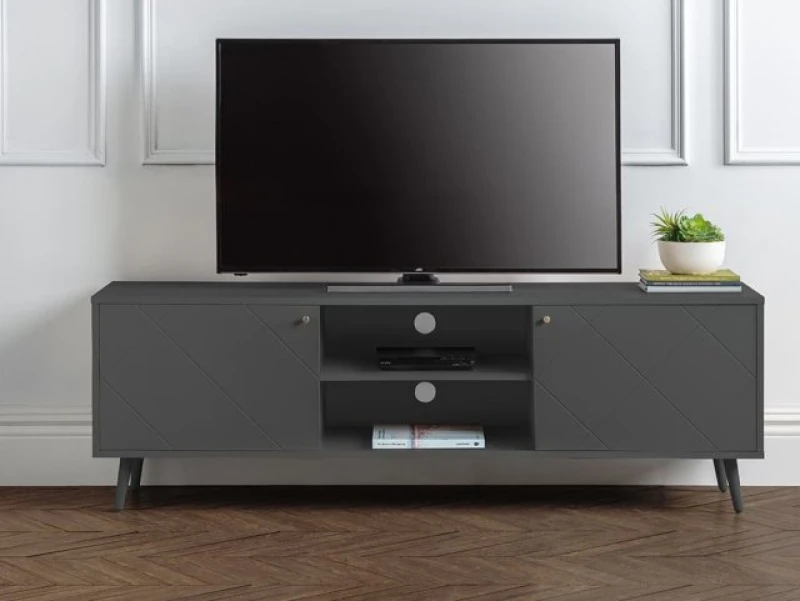 Image of Julian Bowen Moritz Grey 2 Door TV Cabinet