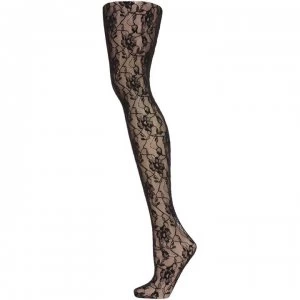 Image of Jonathan Aston Vintage legs sweet roses tights - Black