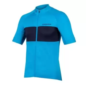 Image of Endura FS260-Pro Short Sleeve Wide Fit Jersey II - Blue