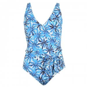 Image of Figleaves Floral Palero Swimsuit - Blue/WHITE