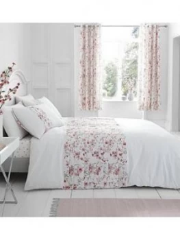 Image of Catherine Lansfield Catherine Lansfield Jasmine Floral Curtains 66X72