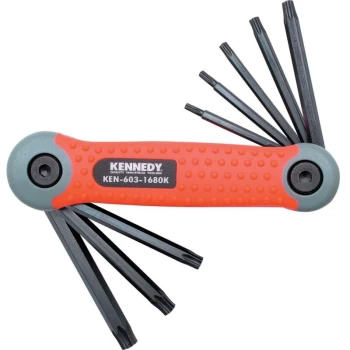 Image of Kennedy-pro - Pro-torq Torx Folding Hand Clip Set T9-T40 (8-Pce)
