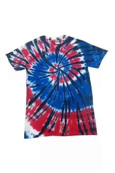 Image of Rainbow Tie-Dye Short Sleeve Heavyweight T-Shirt