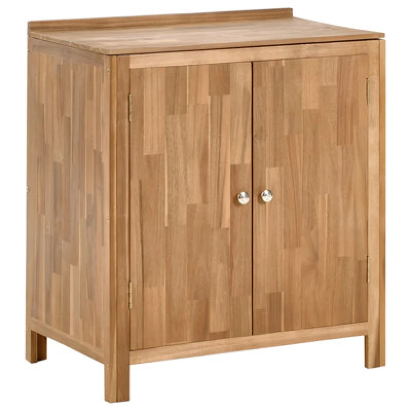 Image of Beliani Outdoor Kitchen Cabinet Venosa Acacia Wood 80 Cm 50 Cm Brown