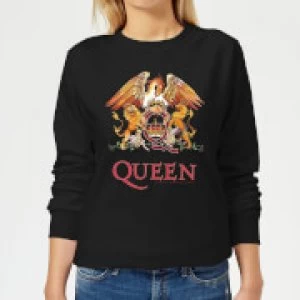 Image of Queen Crest Womens Sweatshirt - Black - S