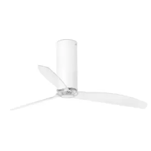 Image of Tube Matt White, Transparent Ceiling Fan With DC Motor Smart - Remote Included