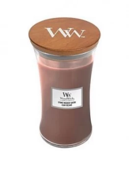 Image of Woodwick Large Hourglass Candle ; Stone Washed Suede