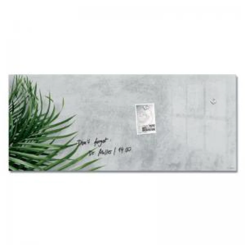 Image of Wall Mounted Magnetic Glass Board 1300x550x18mm - Botanic Design