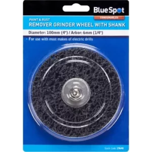 Image of BlueSpot 19648 100mm (4") Rust Remover Grinding Wheel with Shank