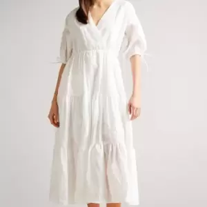 Image of Ted Baker Darita Tiered Cotton-Blend Dress - UK 10
